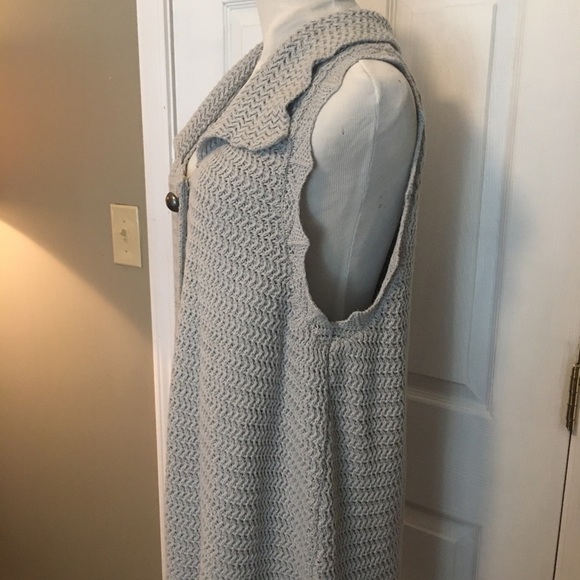 Cato’s plus sz 18/20 cable knit long line open front sweater vest cardigan - Picture 2 of 8